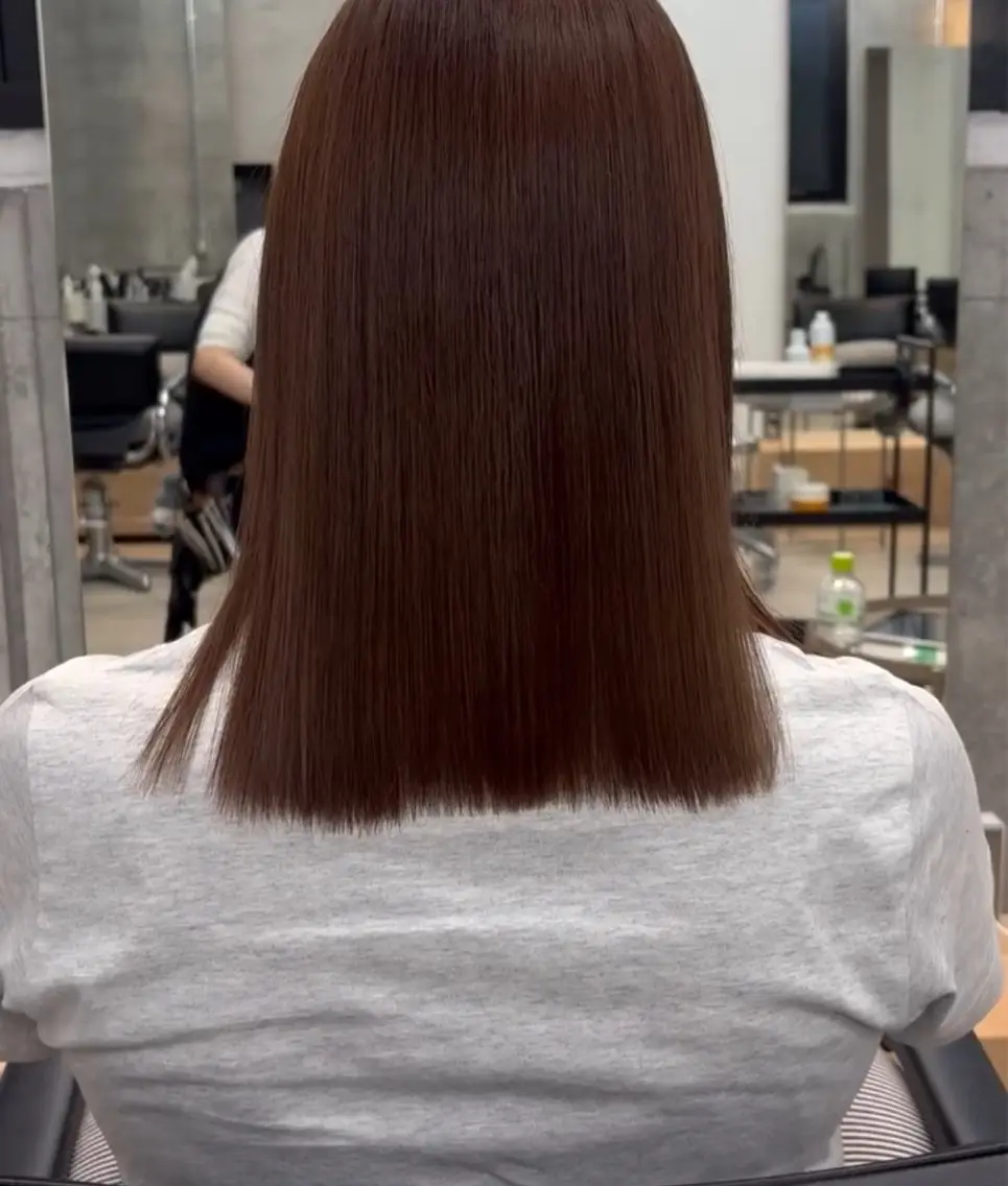 セミロング 縮毛矯正 ami /yuutenjiのヘアスタイル