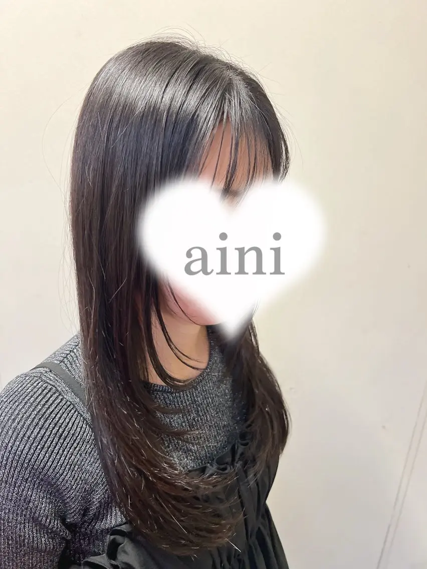 ロング カラー カット ヘアカラー トリートメント ✄﻿aini天王寺 ✄﻿ゆ乃のヘアスタイル