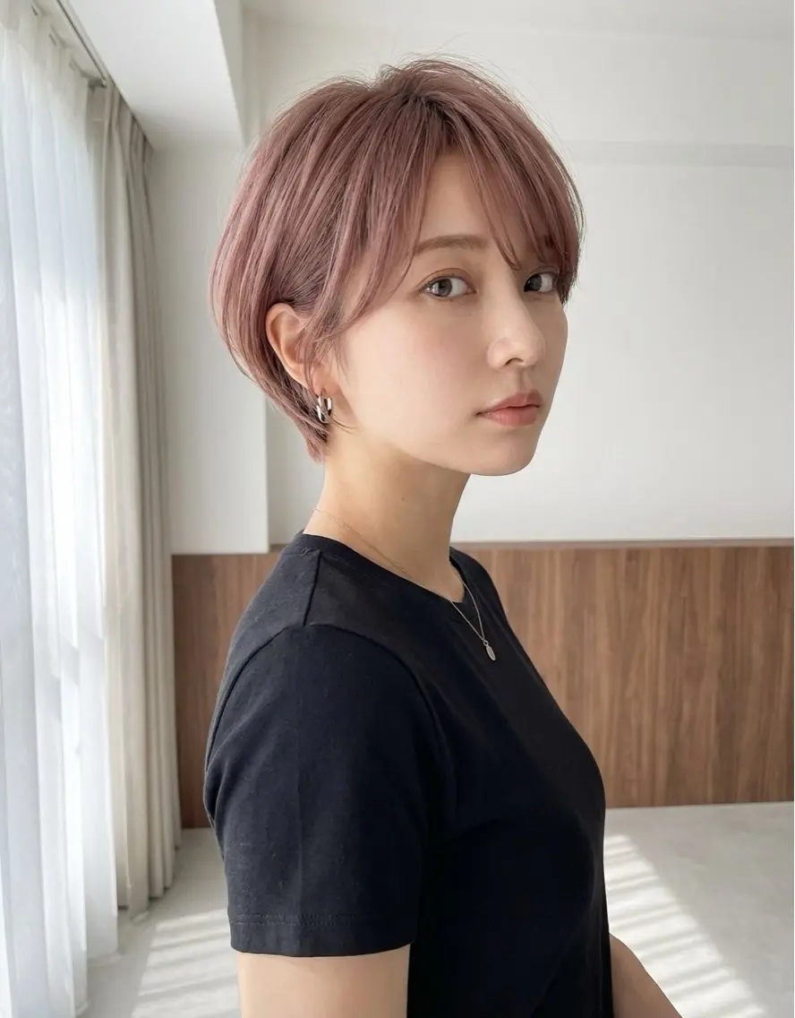ショート カラー 白髪いかしハイライト 加藤のヘアスタイル