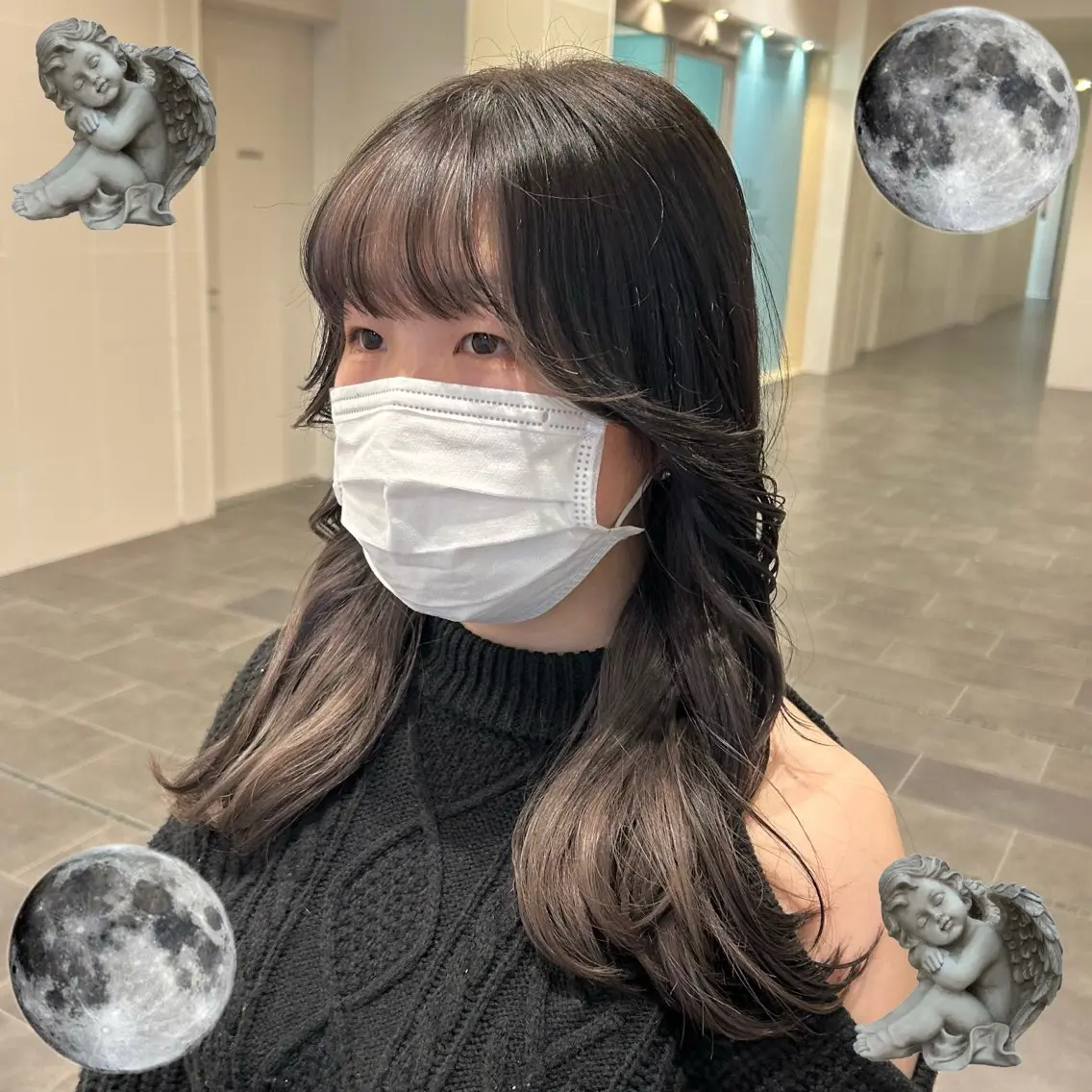 ミディアム 梅田美容室/ ウルフカットのヘアスタイル