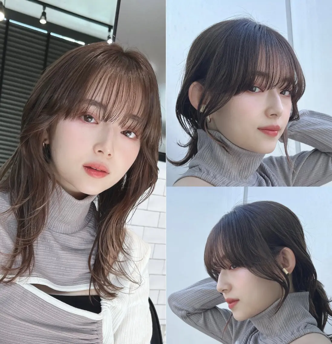 ミディアム カラー カット ヘアカラー トリートメント 🌫️大人韓国ヘア 🌫️naoyaのヘアスタイル