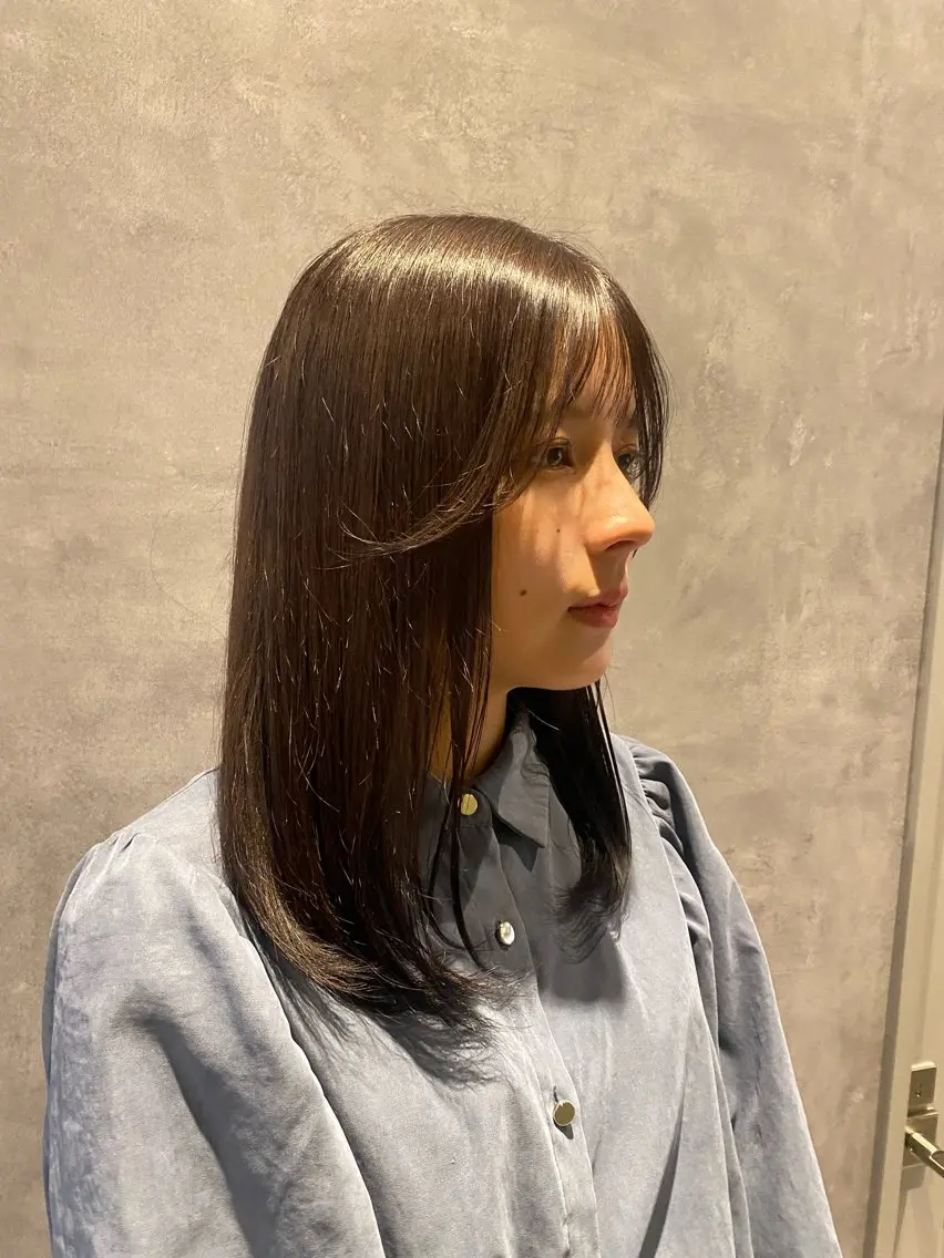 カラー 透明感カラー 一ノ谷 優妃のヘアスタイル
