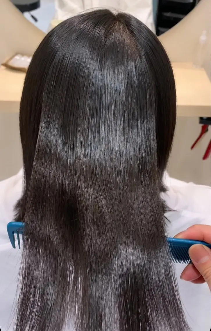 ミディアム カット 縮毛矯正 トリートメント 丹野 圭太のヘアスタイル