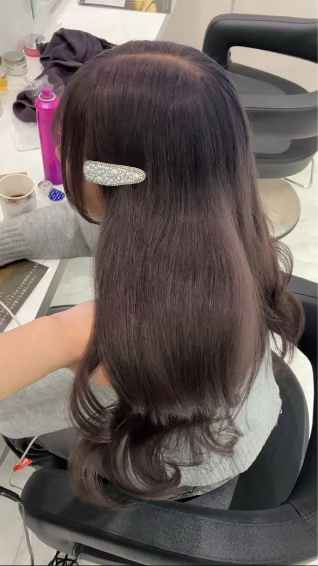 ロング カラー ヘアアレンジ ヘアカラー 💓色落ちまで綺麗な 垢抜けカラー💓のヘアスタイル