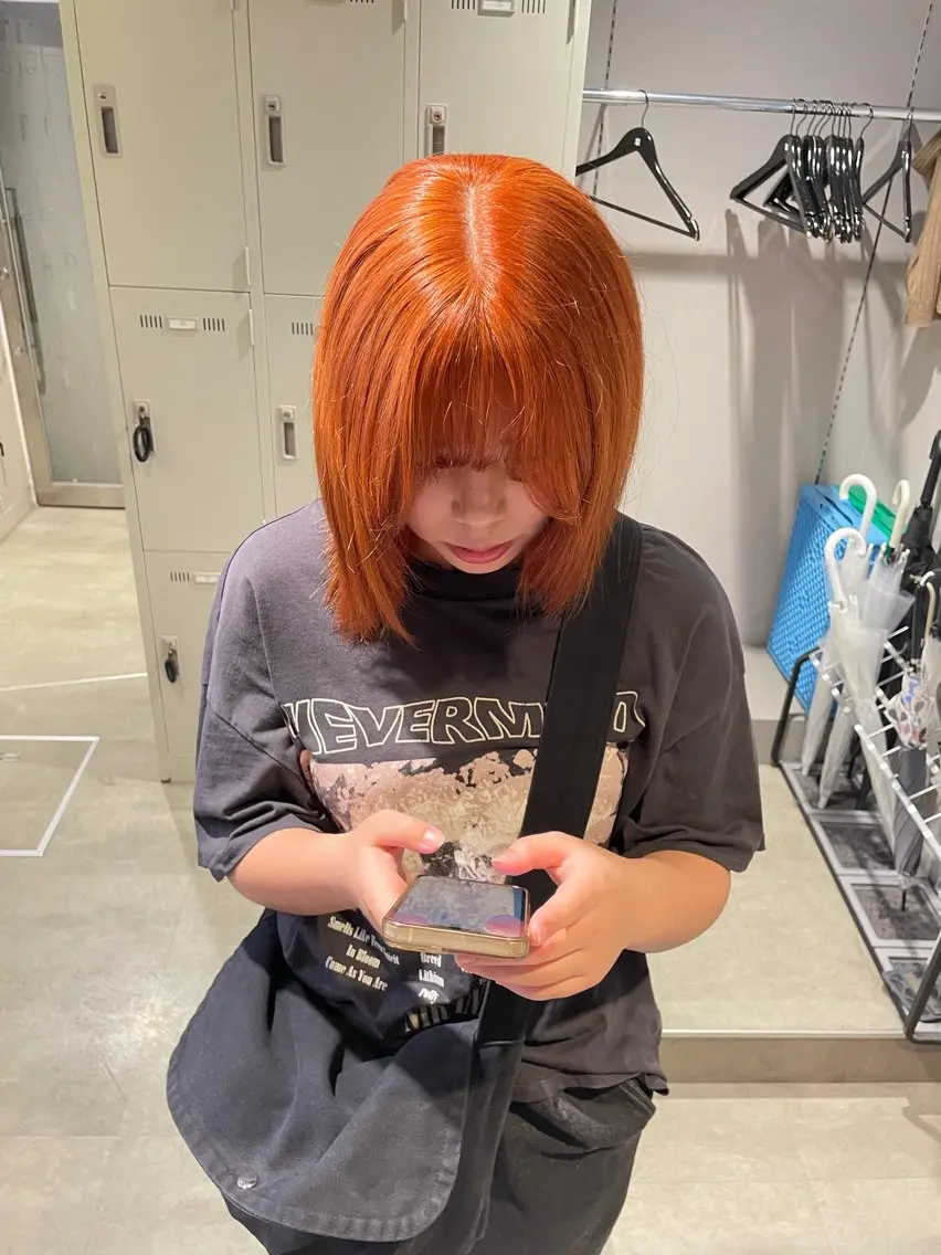 ミディアム カラー ヘアアレンジ ヘアカラー トリートメント ヘアセット 💗横浜美容室 💗HARUNAのヘアスタイル