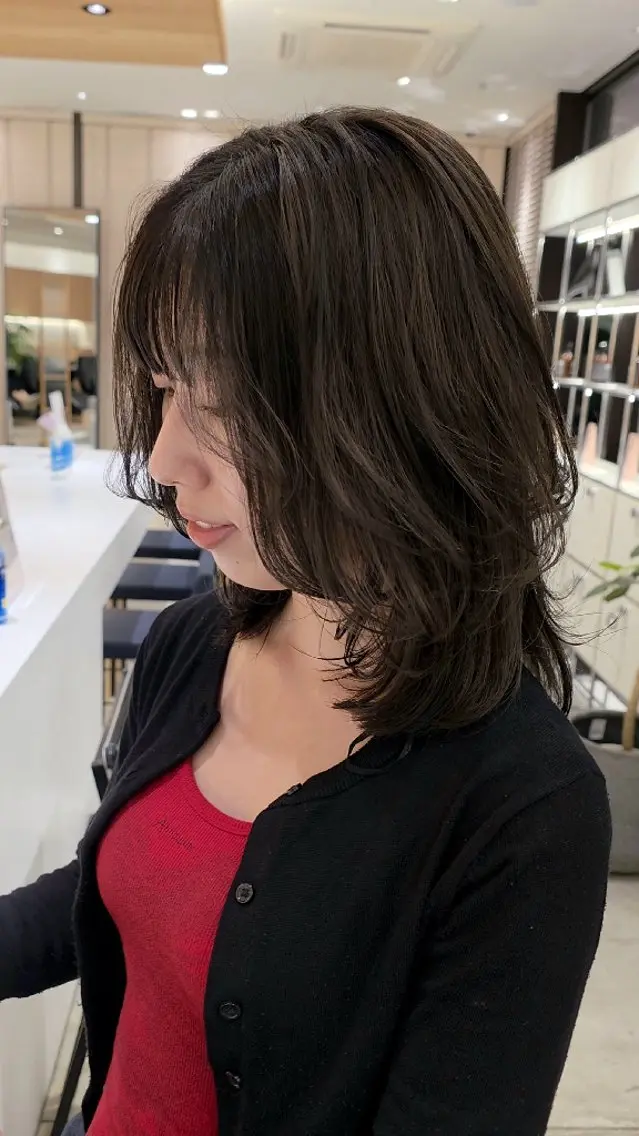 ミディアム カラー カット ヘアカラー トリートメント ✂髪質改善ストレート NO.1 深澤 颯斗のヘアスタイル