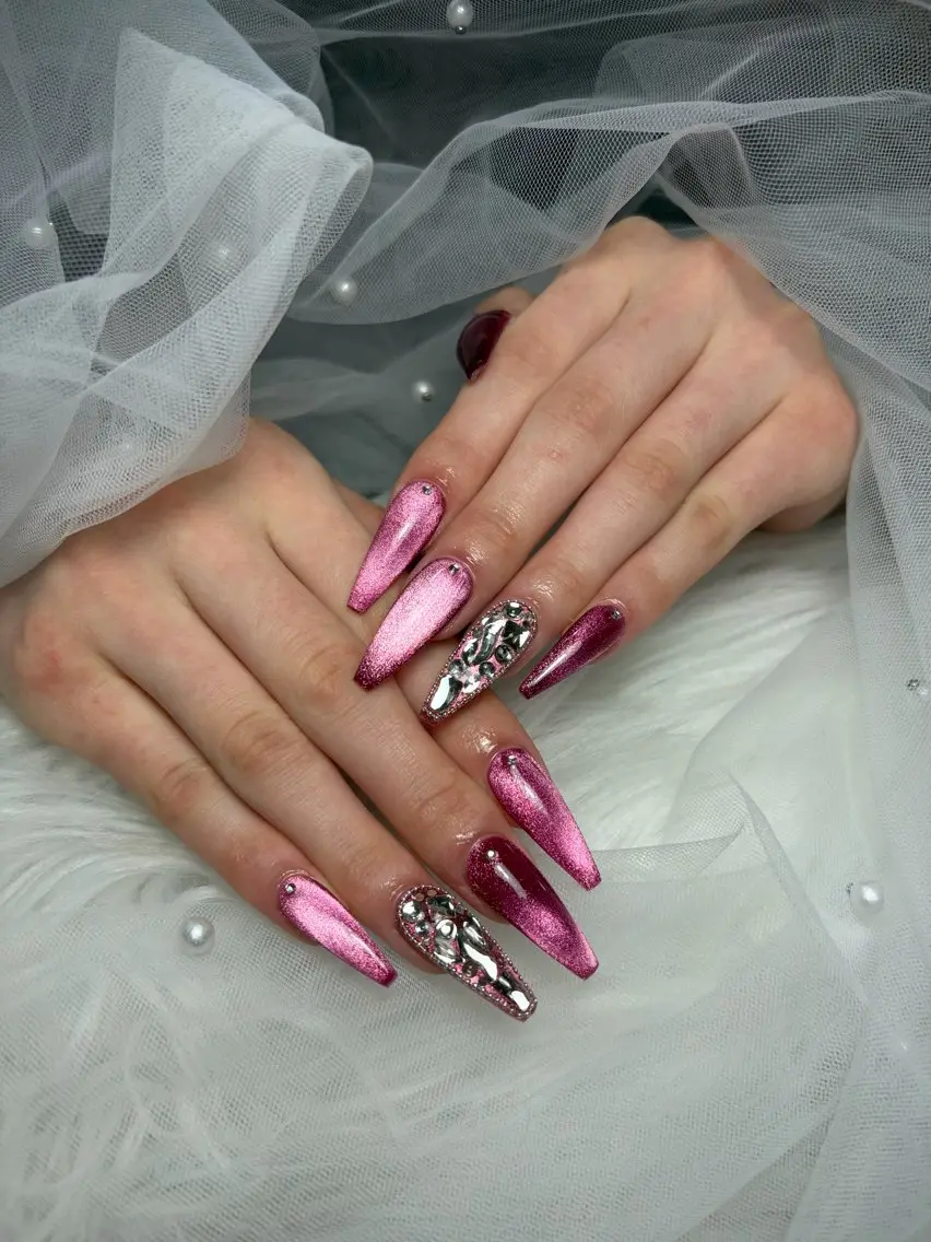 ネイル アートネイル 長さ出し ジェルネイル マグネットネイル ニュアンスネイル ハンドネイル Cloudy Chan Nailのネイルデザイン