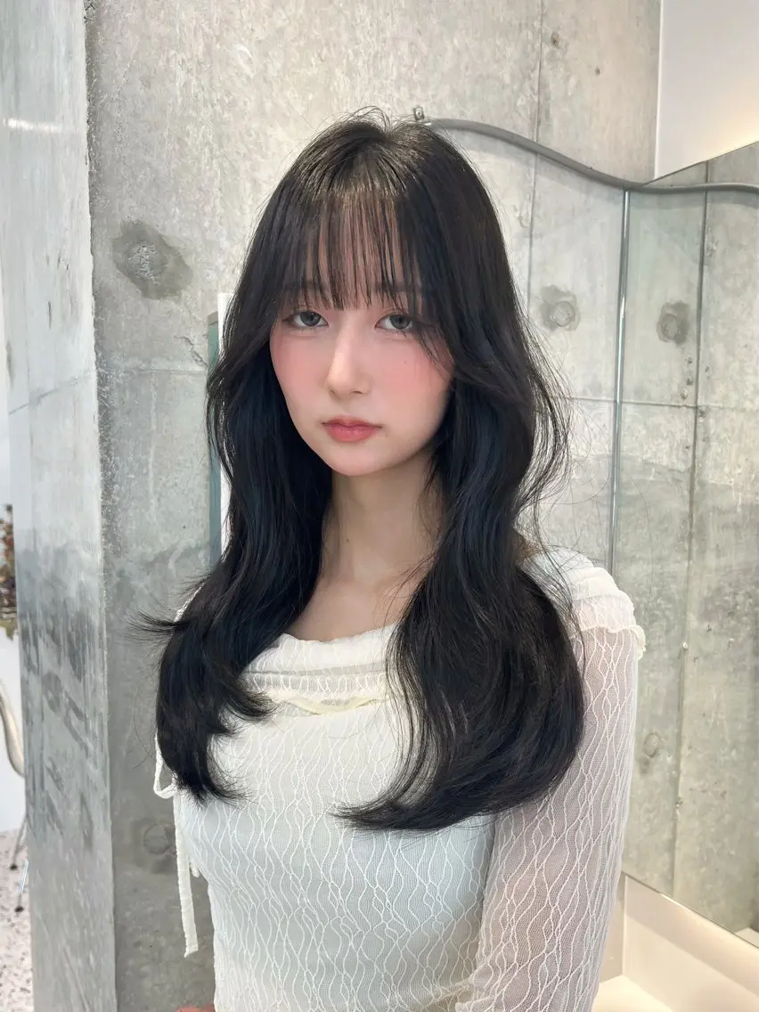 ロング カット ヘアカラー トリートメント 博多ベージュ 🐻松井傑のヘアスタイル