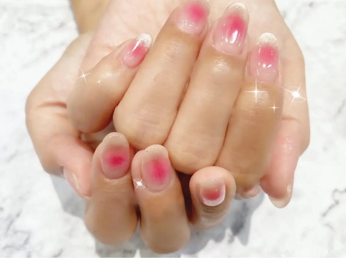 ネイル チークネイル マグネットネイル ワンホンネイル ネイルサロン nail_upのネイルデザイン
