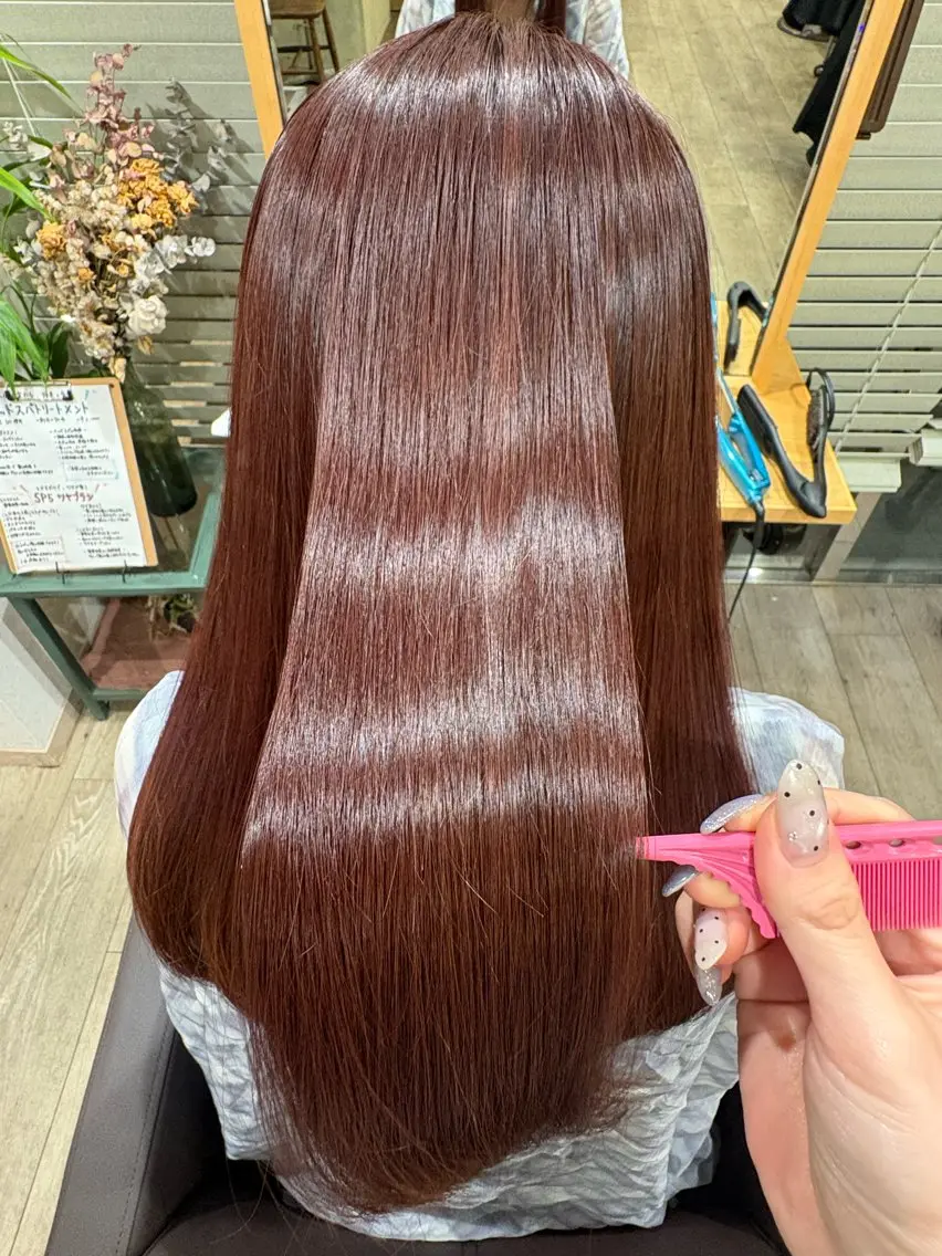 ロング カラー 髪質改善 ‎🤍ちなつ /髪質改善ヘアエステのヘアスタイル
