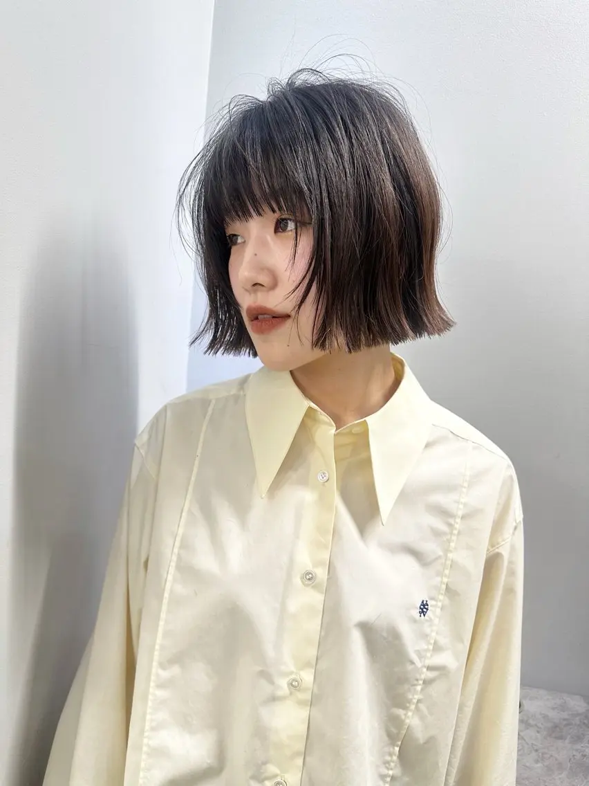 ショート ボブ レイヤーカット ハッシュカット🎀 レイヤーカットのヘアスタイル