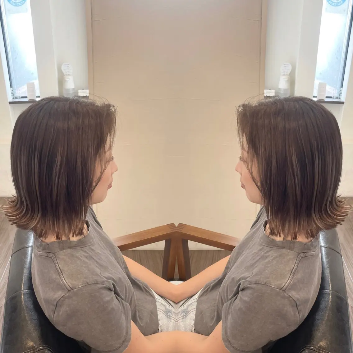 ショート カラー ベージュカラー ボブ ショートヘア 外ハネヘア VERDA KENのヘアスタイル
