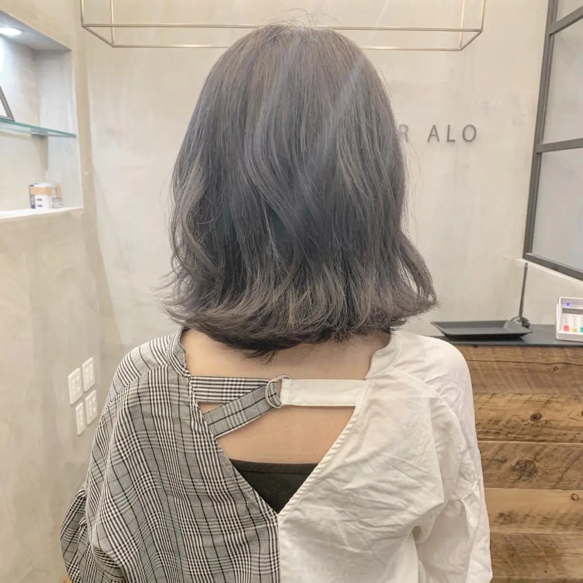 ミディアム カラー グレージュ エクステ KAZUMAのヘアスタイル