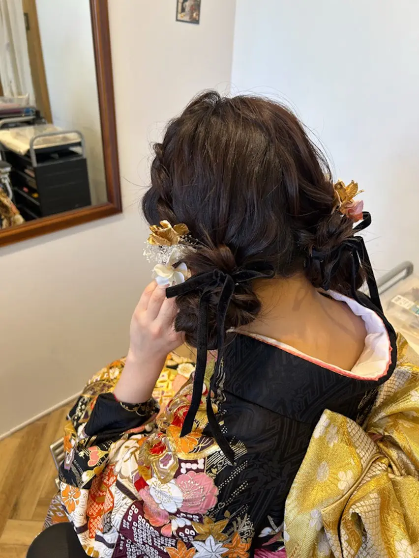 ヘアアレンジ 成人式 takebuchi harukaのヘアスタイル