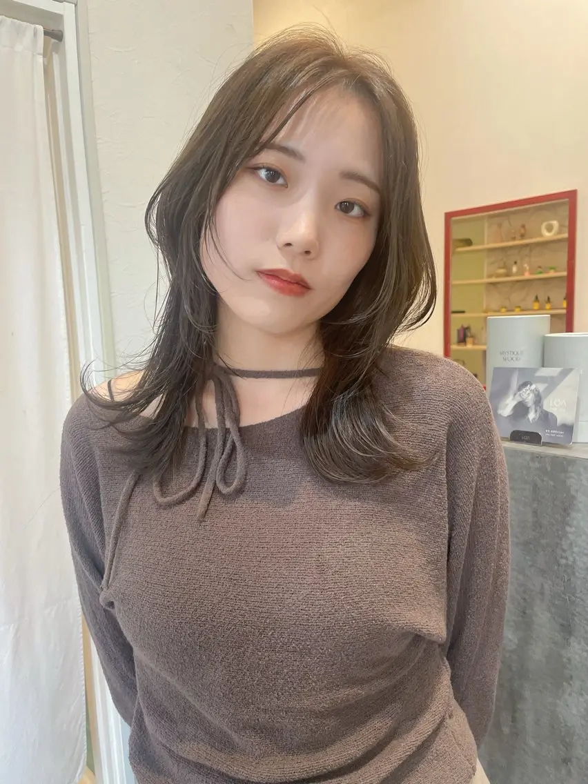 セミロング ケアカラー カット ヘアカラー トリートメント 🌈高田大夢似合わせ 透明感カラー🌈のヘアスタイル