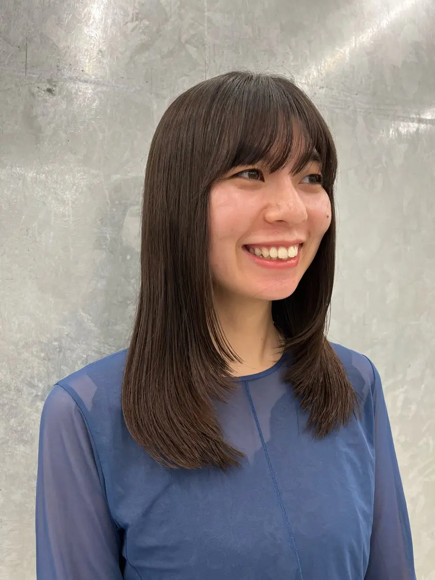 ミディアム レイヤーカット 神作 汐里　江古田 /透明感カラー🌿のヘアスタイル