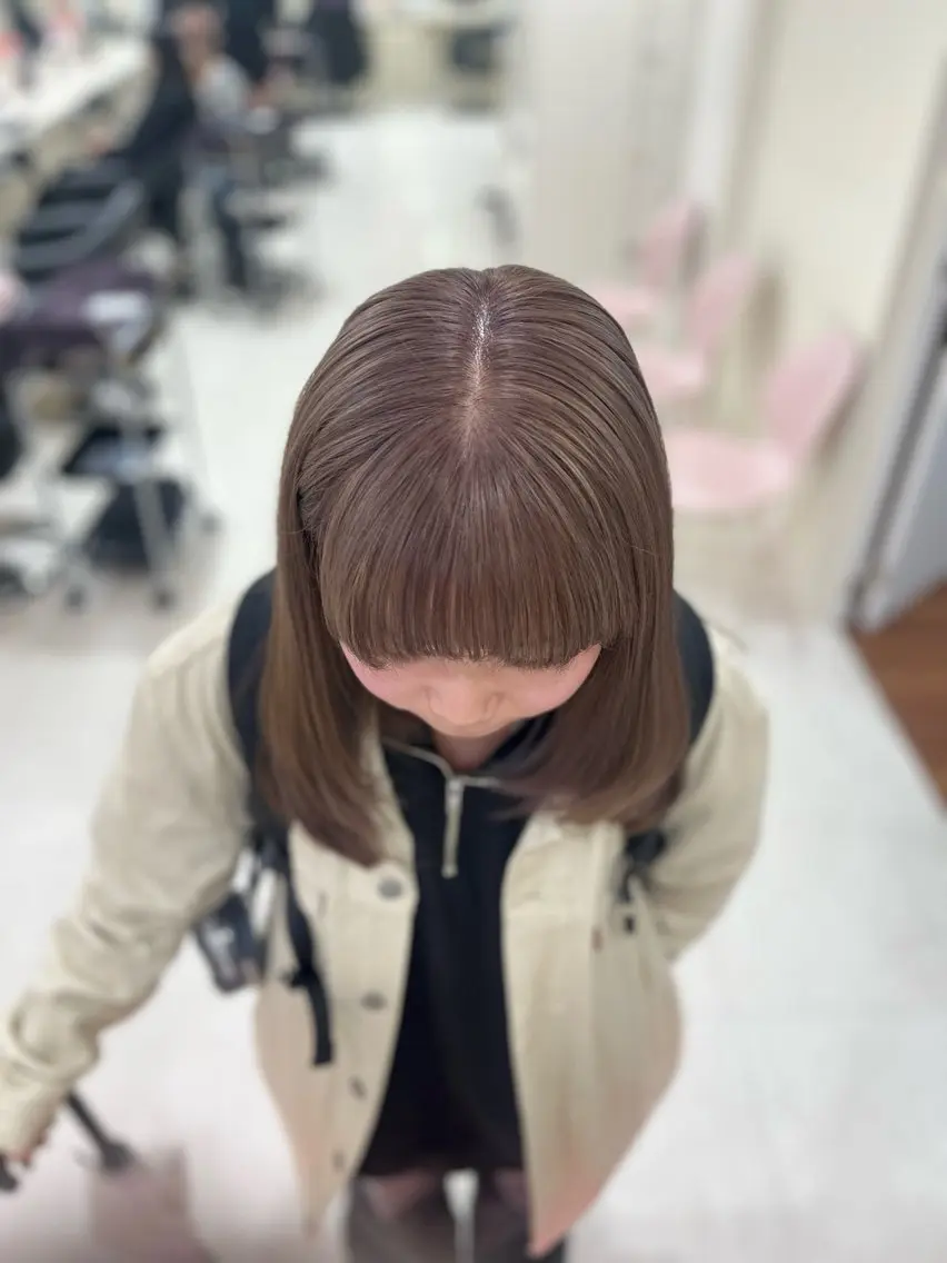 カラー ヘアカラー トリートメント ベージュ・ラベンダー カラー🎀りりのヘアスタイル