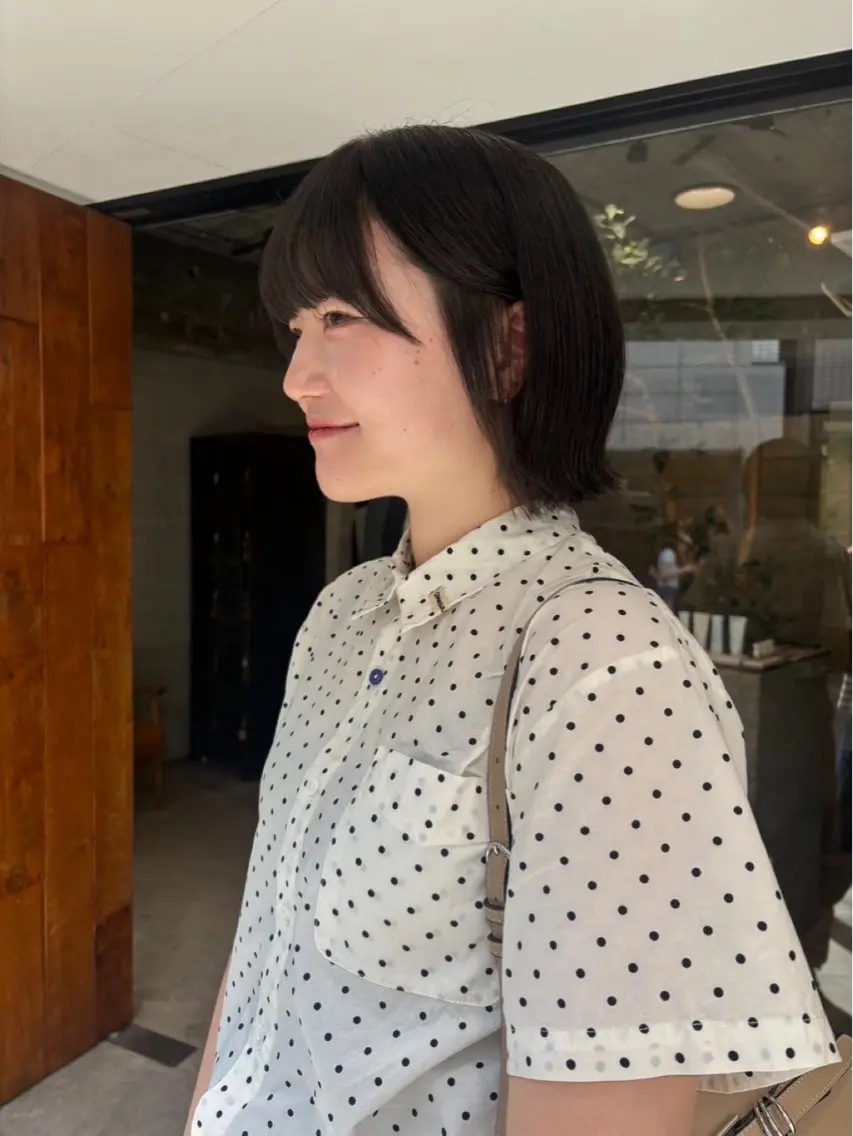ミディアム カラー 透明感カラー ヘアカラー トリートメント 林 璃乙菜のヘアスタイル