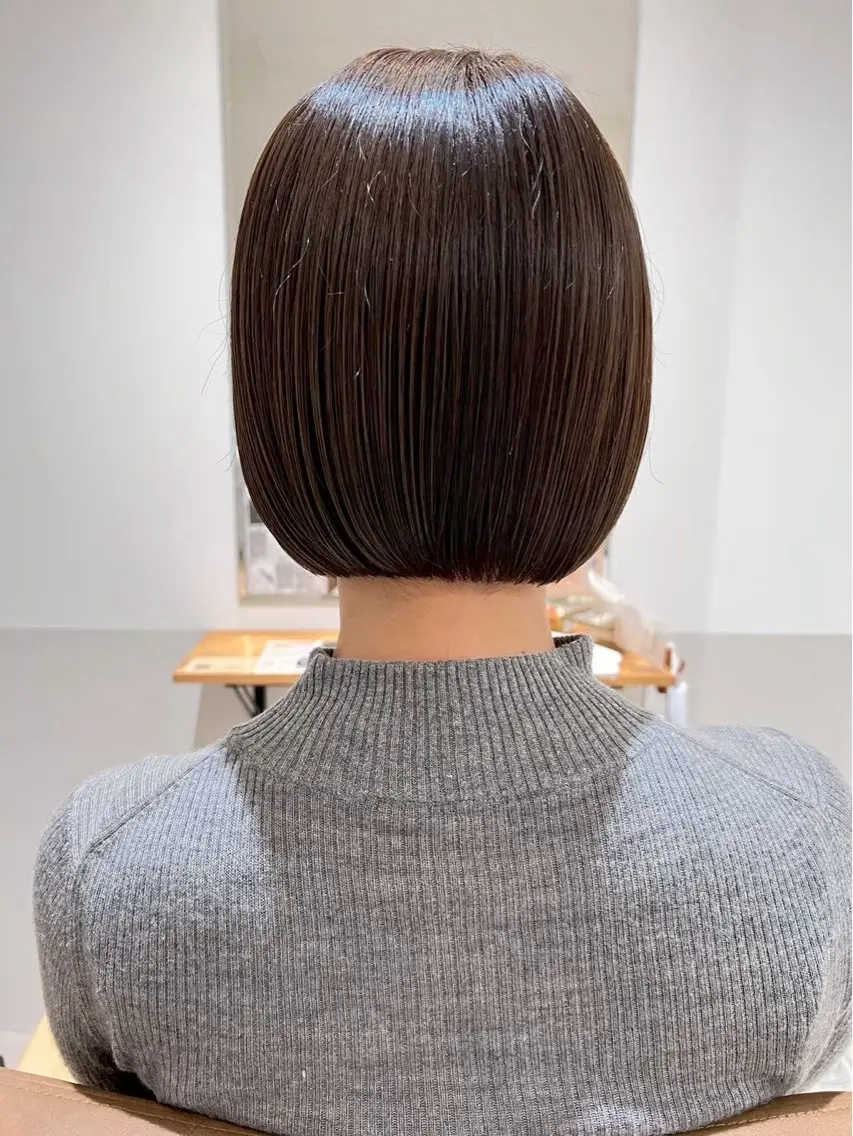 ショート ボブ カット ヘアカラー トリートメント かのん /ボブ特化/大阪梅田のヘアスタイル