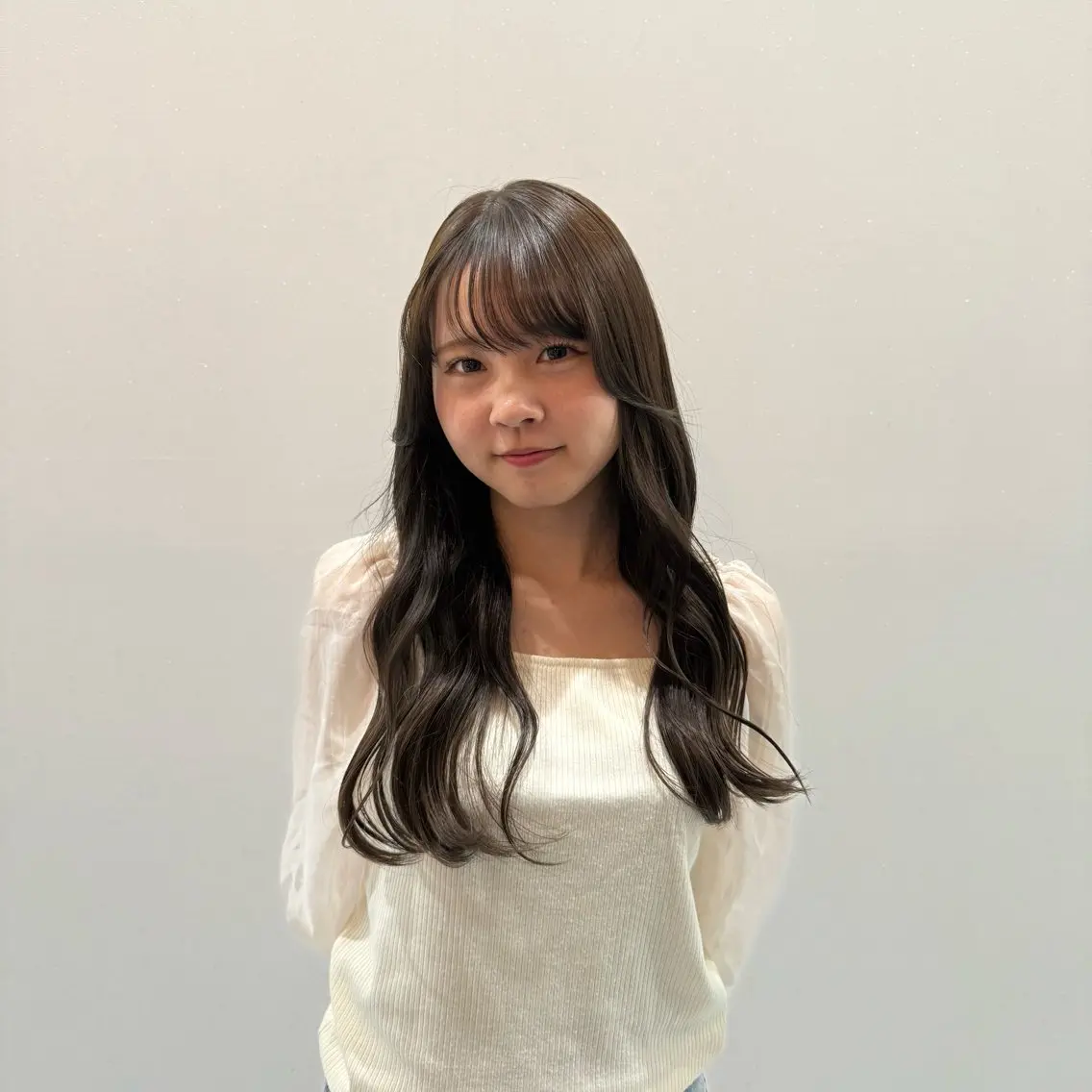 ロング カラー ブラウンカラー ナチュラルブラウン ヘアカラー 原田 ゆらのヘアスタイル