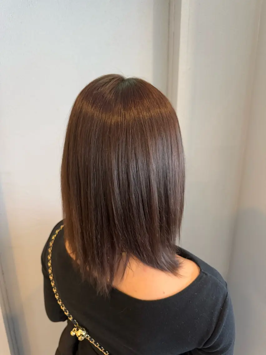 ミディアム カラー ブラウンカラー soyon 心斎橋店のヘアスタイル