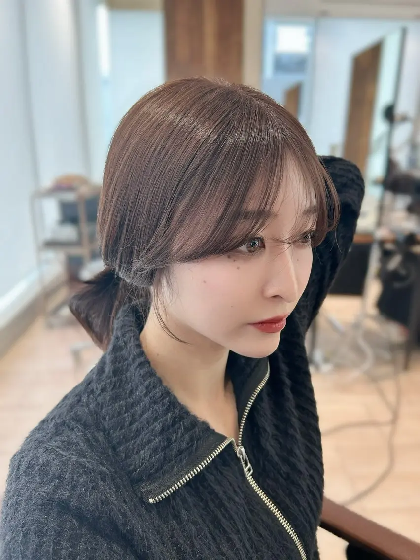 セミロング カット ヘアセット 🎀大竹美侑／顔まわ りカット／レイヤーのヘアスタイル