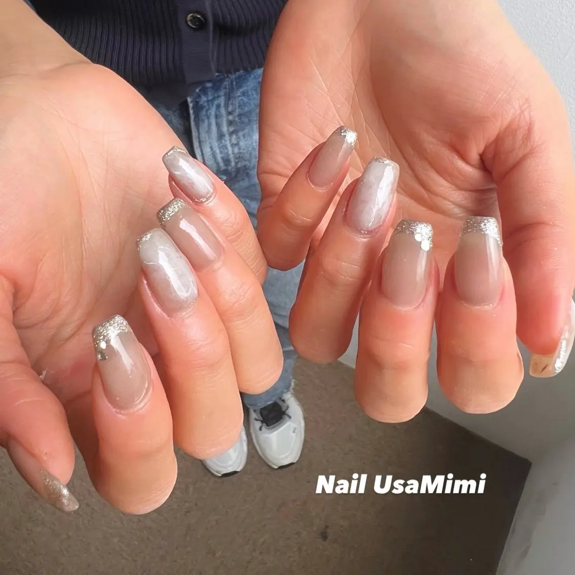 ネイル アートネイル ジェルネイル パラジェル ピンク ハンドネイル 本町ネイルNail UsaMimiのネイルデザイン