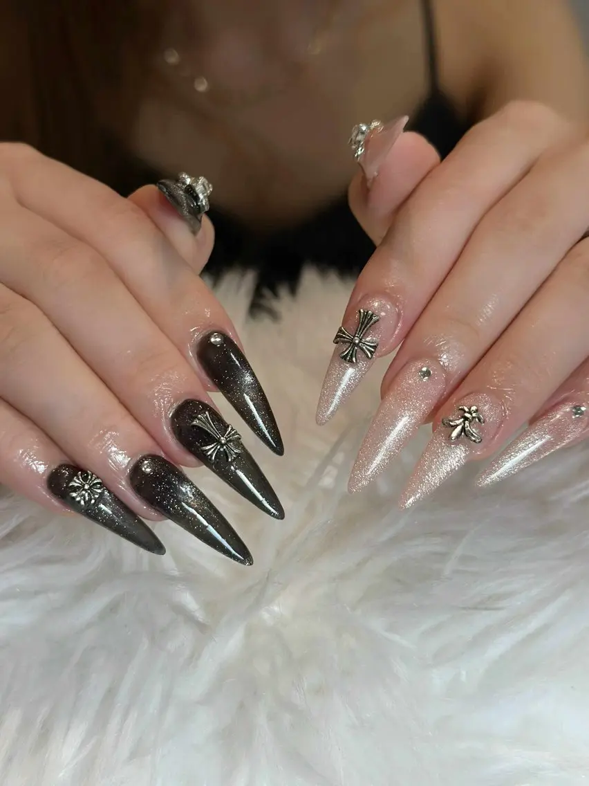 ネイル フレンチネイル ジェルネイル キラキラネイル 韓国ネイル レース Julli NailStudioのネイルデザイン