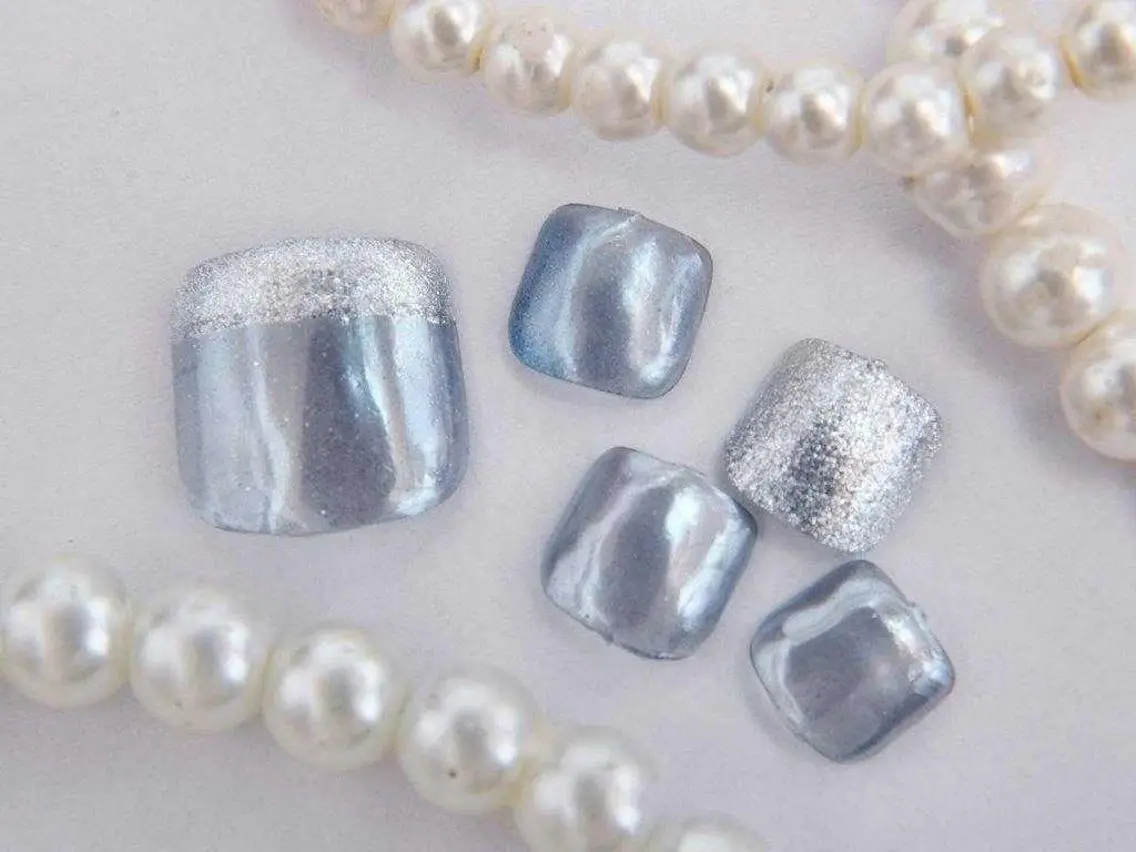 ネイル 桜ネイル フラッシュネイル フットネイル ジェルネイル キラキラネイル Tiary Nail Yのネイルデザイン