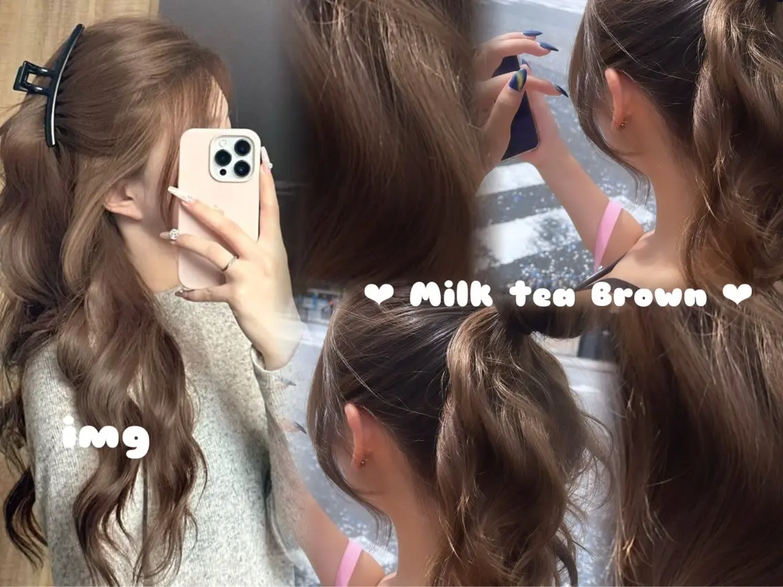 ロング カラー ブラウンカラー ヘアカラー トリートメント 🫧🧸カラーヘアメ 🫧MIO🧸🫧のヘアスタイル
