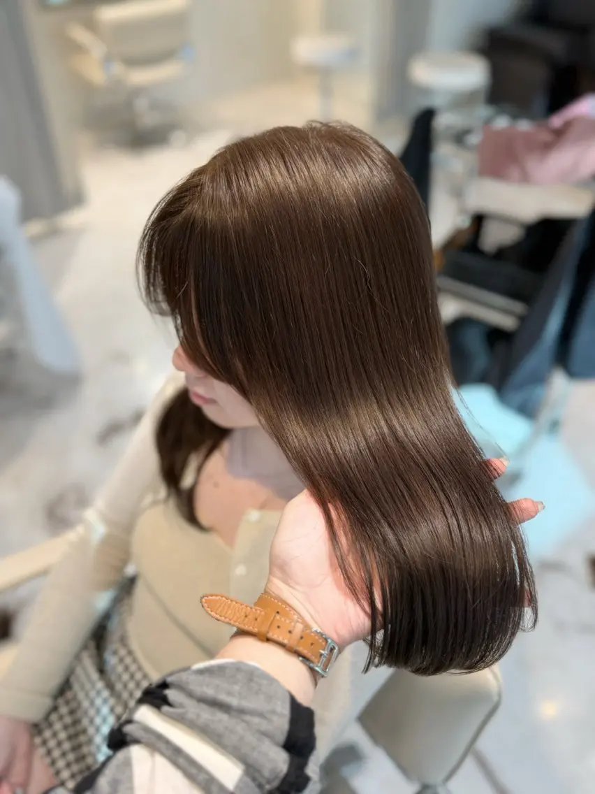 ロング カラー カット ヘアカラー トリートメント 梅田顔周りカット/ 透明感カラー/みさきのヘアスタイル