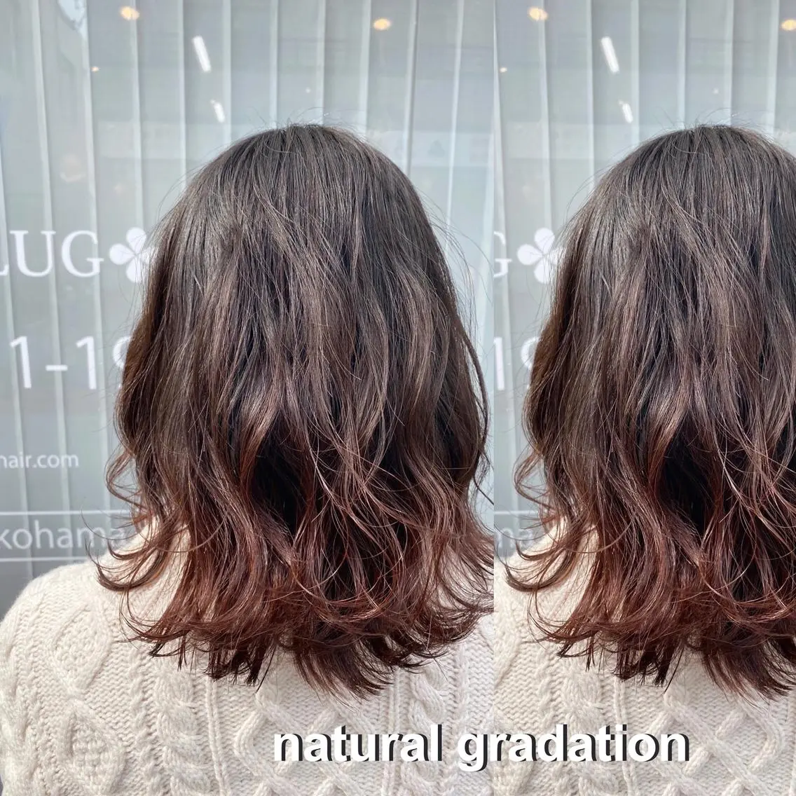 ミディアム カラー ヘアアレンジ ブラウンカラー グラデーションカラー レッドカラー レッドブラウン 高橋胡桃🪽 ディレクターのヘアスタイル