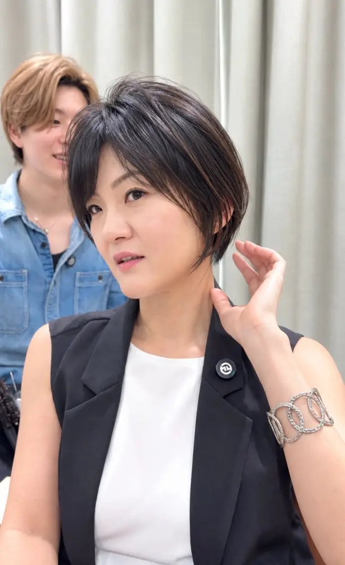 ショート カラー 似合わせカット ショートヘア カット ヘアカラー お悩み解決ショート/ 似合わせカット/といのヘアスタイル