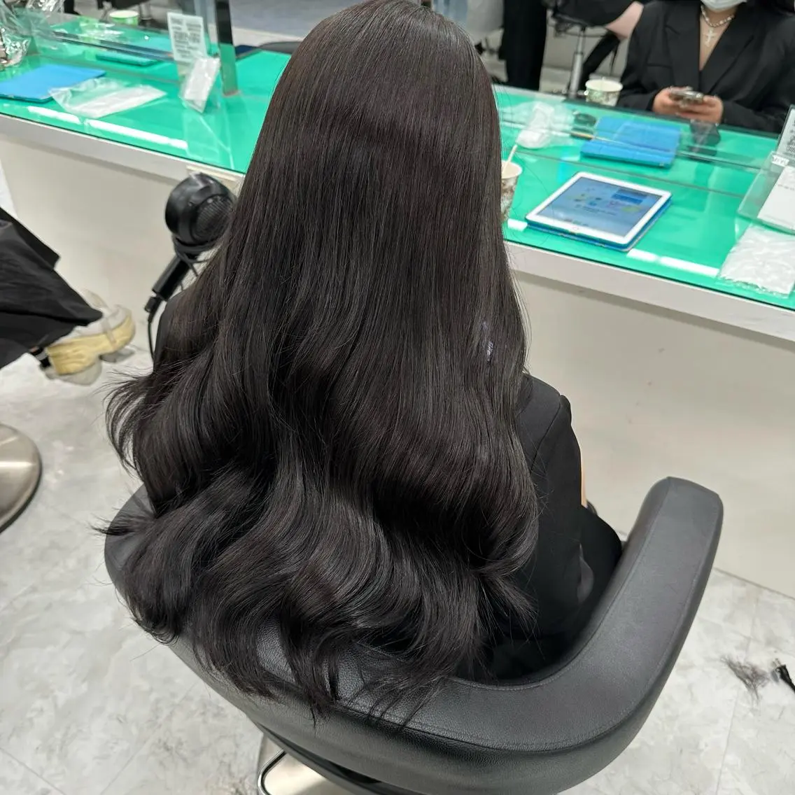 カラー 黒髪 ブルーカラー ブルーブラック グレーブラック ラベンダーカラー ♡ダブルカラー特化♡ miyuのヘアスタイル