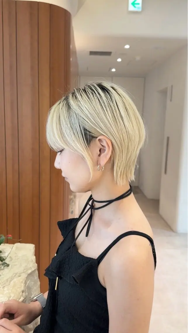 ショート カラー ショートボブ ショートレイヤー ハンサムショート 丸みショート ボブ カット ヘアカラー トリートメント 田中航平/渋谷ボブ/ レイヤーボブのヘアスタイル