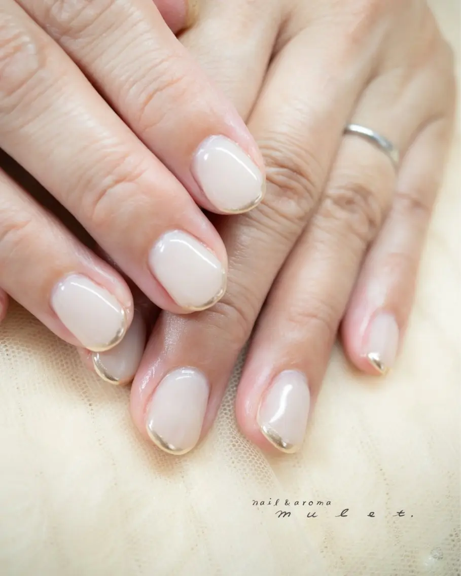 ネイル フレンチネイル ハンドネイル nail&aroma mulet.のネイルデザイン