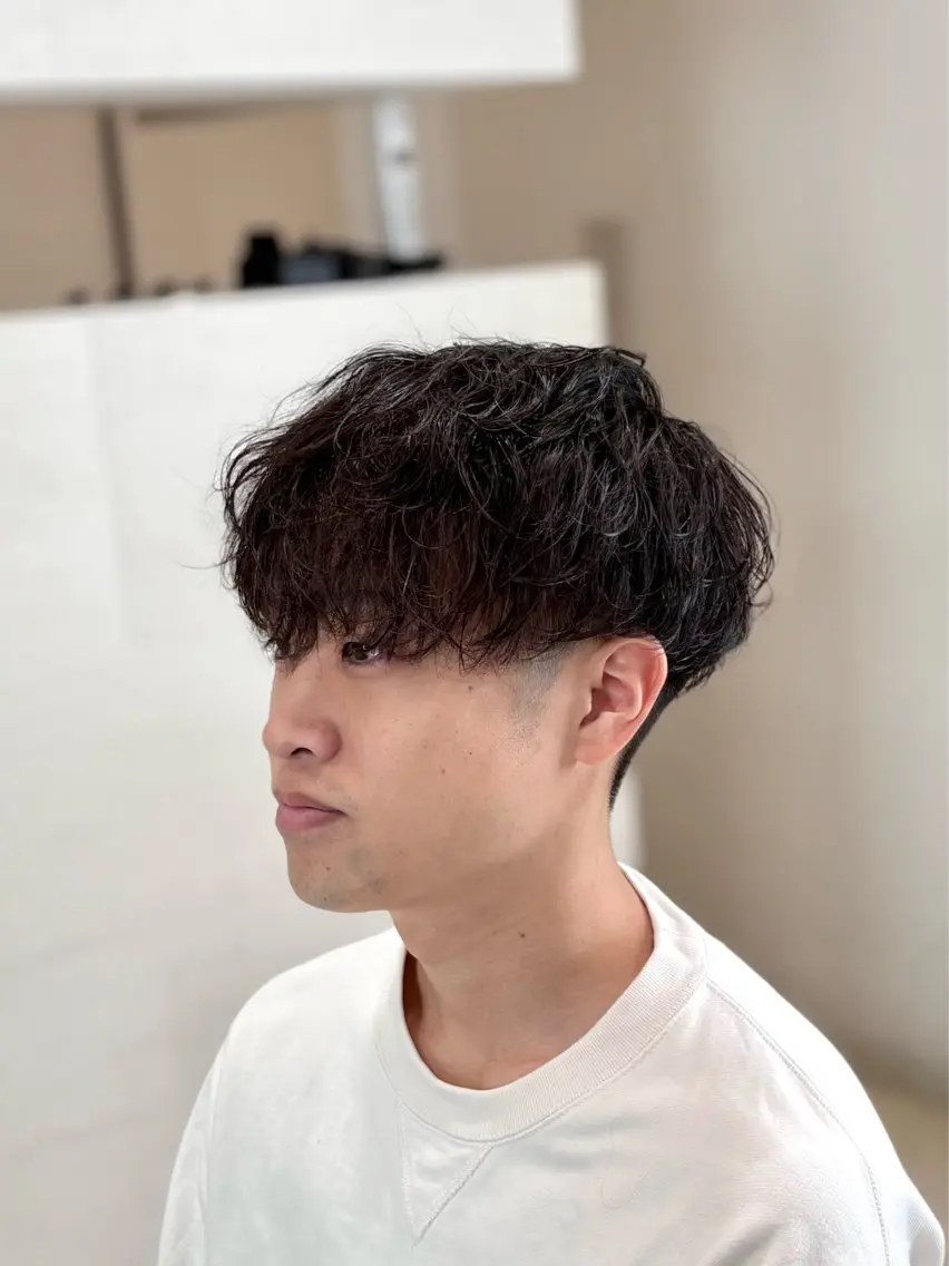 波巻きパーマ＋カット（メンズ）（ミニモ学割）の写真