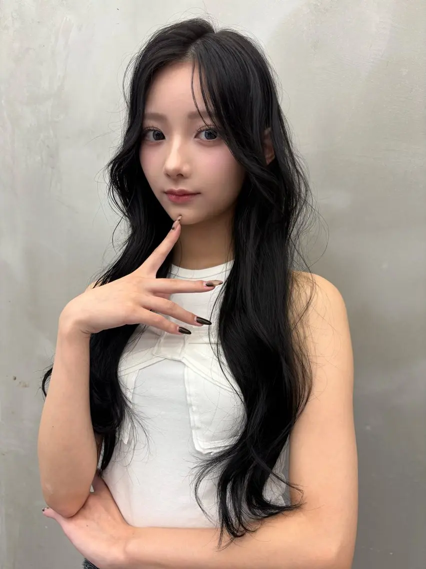 ロング カラー 透明感カラー トリートメント 色気レイヤースタイル 洒落色気ヘアマサトのヘアスタイル