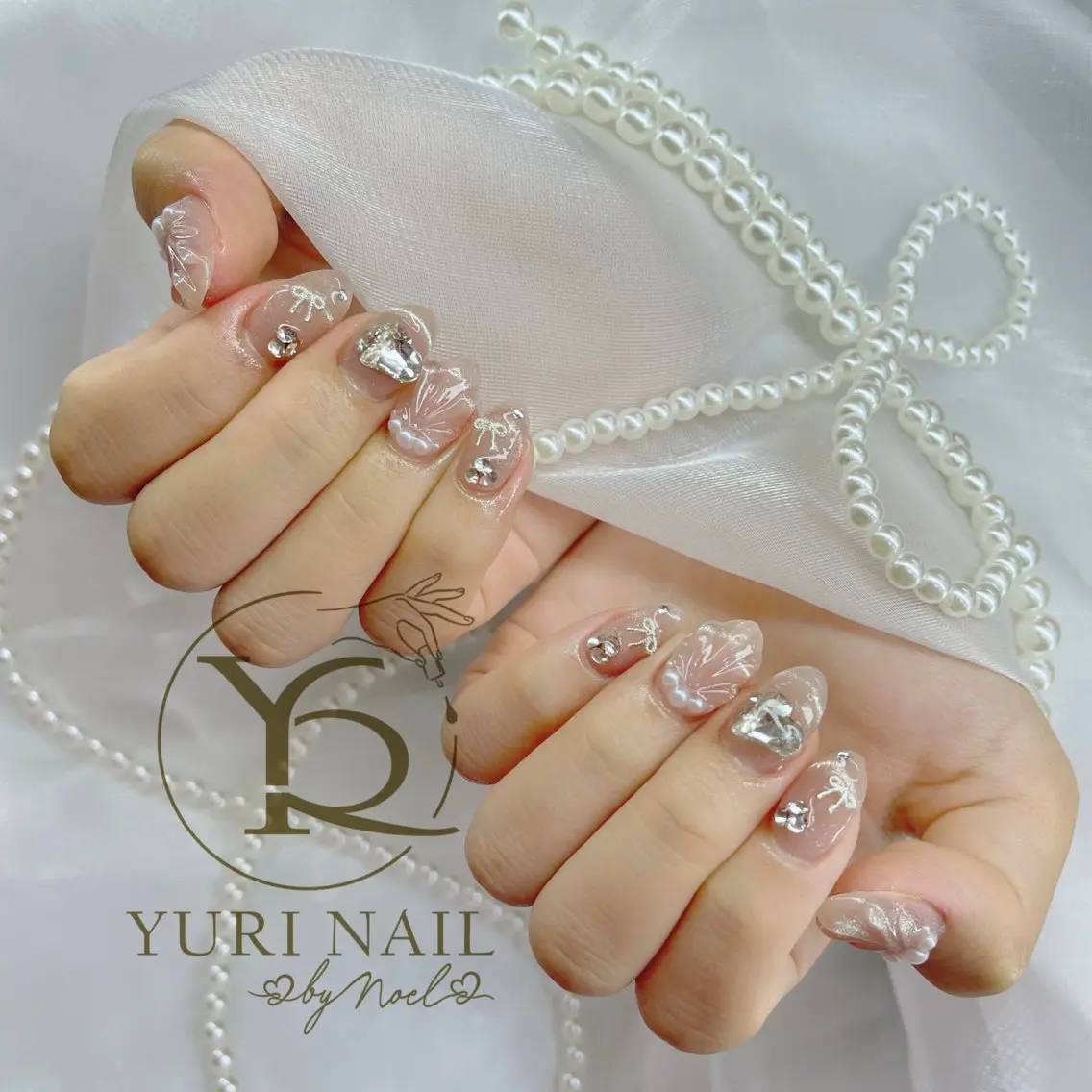 ネイル チークネイル フットネイル フレンチネイル グラデーション キラキラネイル ハンドネイル フットネイル ハンドケア YURI Nail Funabashiのネイルデザイン