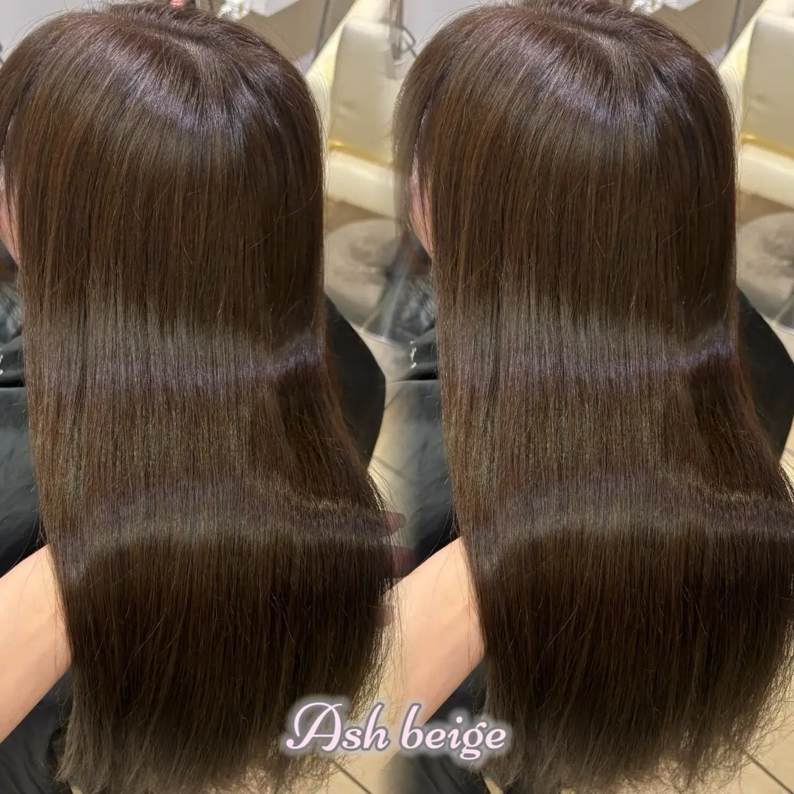 ロング カラー アッシュ ベージュカラー 透明感カラー カット ヘアカラー トリートメント 新宿/艶カラー 🎀韓国ヘアKANAのヘアスタイル