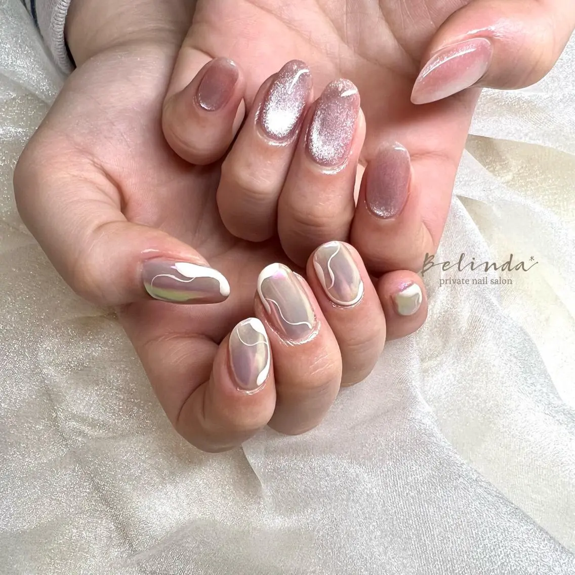ネイル マグネットネイル ハンドネイル Belinda Nailのネイルデザイン