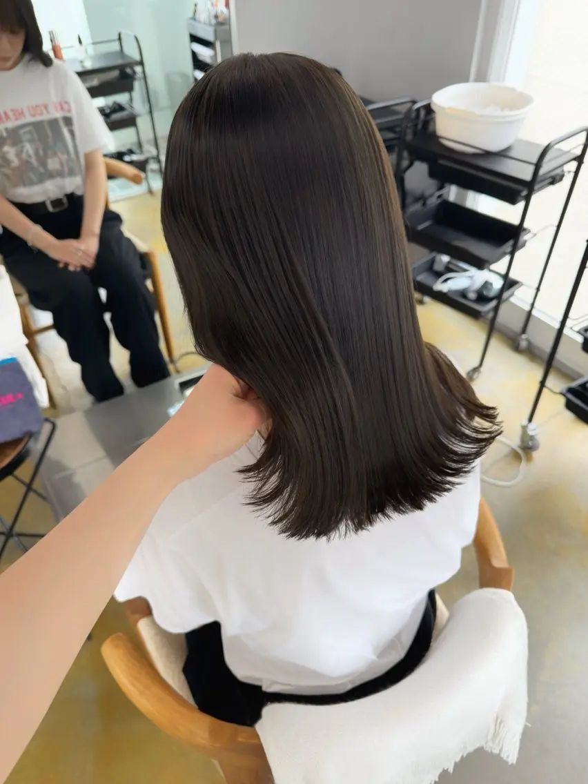 カラー カット ヘアカラー maina/透明感 ベージュ/ブラウンのヘアスタイル