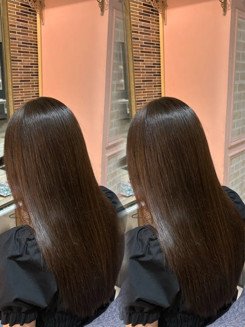ロング 縮毛矯正 杉本 奈々美のヘアスタイル