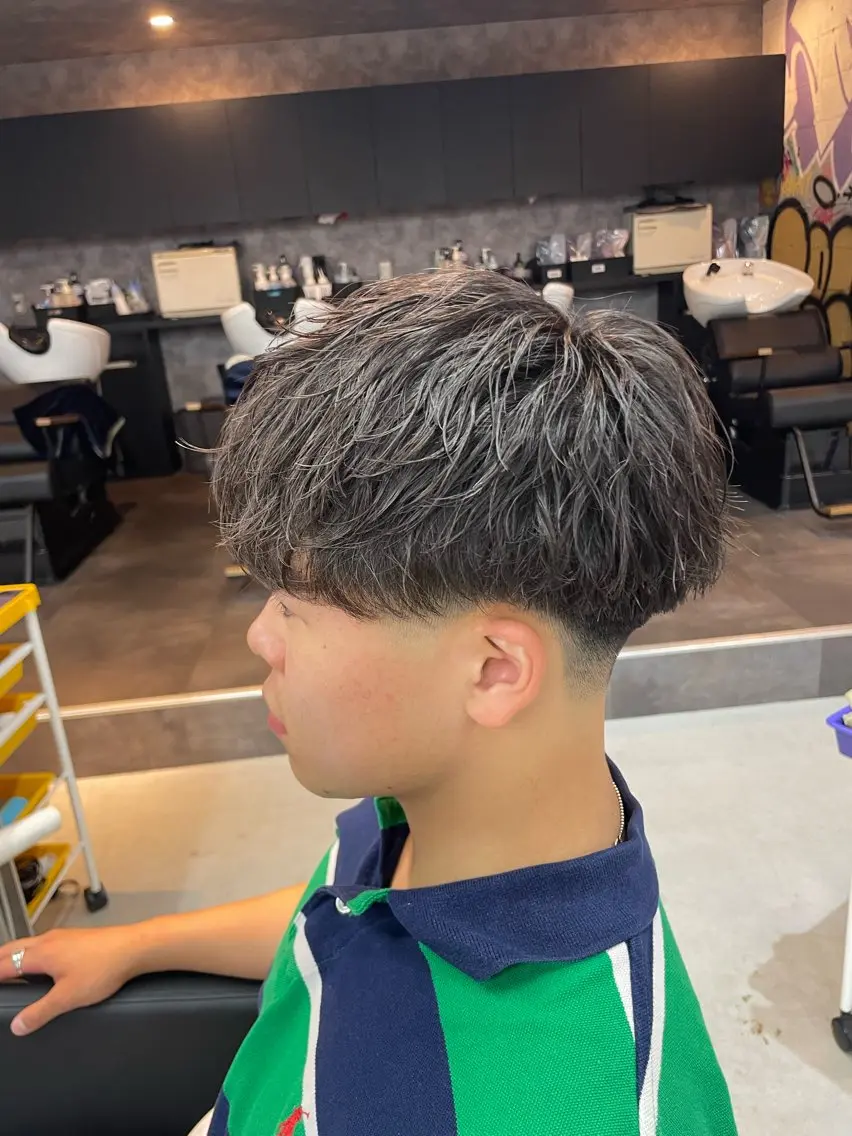 ショート カット パーマ メンズパーマ 毛流れ/シャドウのヘアスタイル