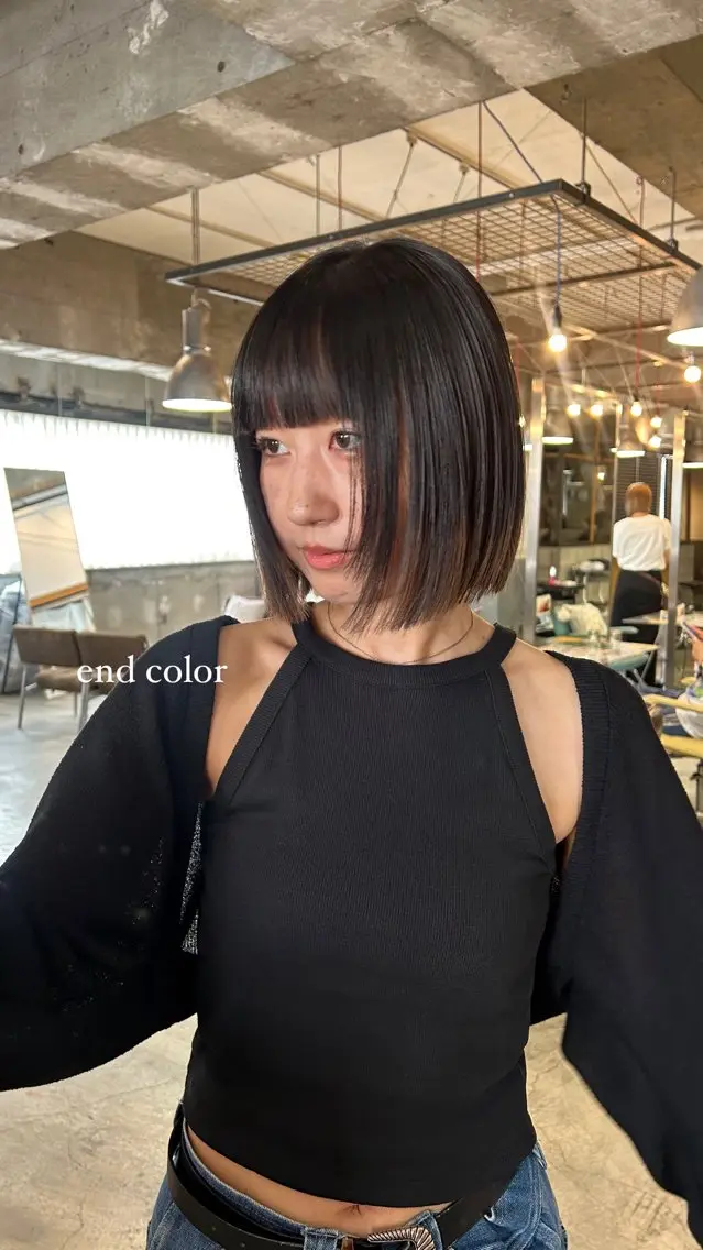 ショート カラー ハイライトカラー ボブ ハイライト カット ヘアカラー 海外レイヤー /NAGISAのヘアスタイル