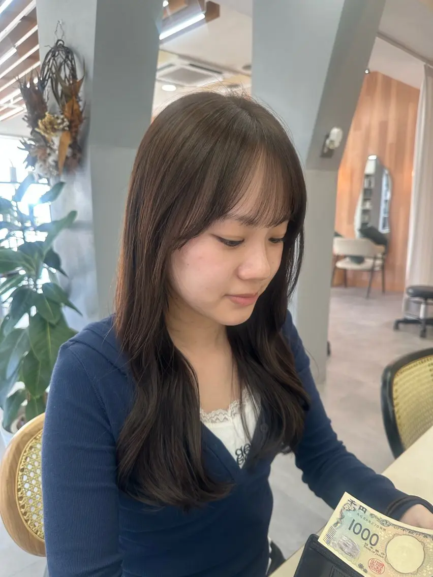ロング カラー カット ヘアカラー トリートメント 恩田 遼のヘアスタイル