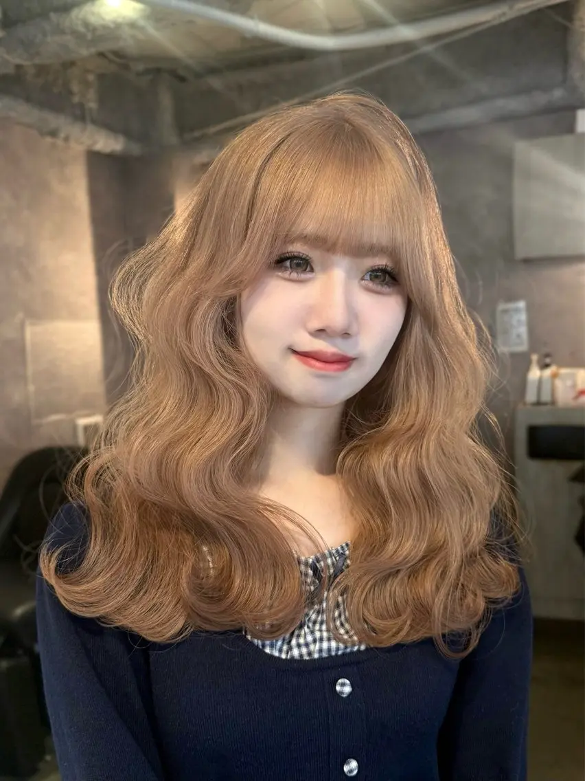 セミロング カラー ヘアアレンジ ヘアカラー トリートメント 🌱巴結生🌿グレー ジュ☁️ミルクティーのヘアスタイル