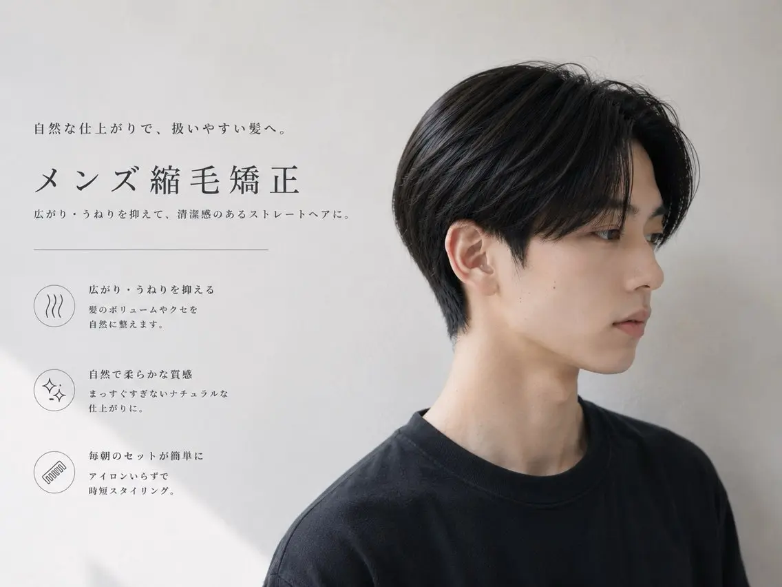 メンズ カット 縮毛矯正 トリートメント rina似合わせ レイヤー/メンズのヘアスタイル