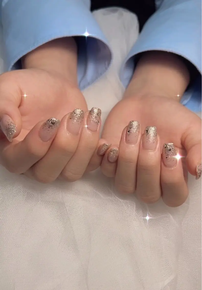 ネイル ラメ(グリッター) ラメグラデーション nail salon blancのネイルデザイン
