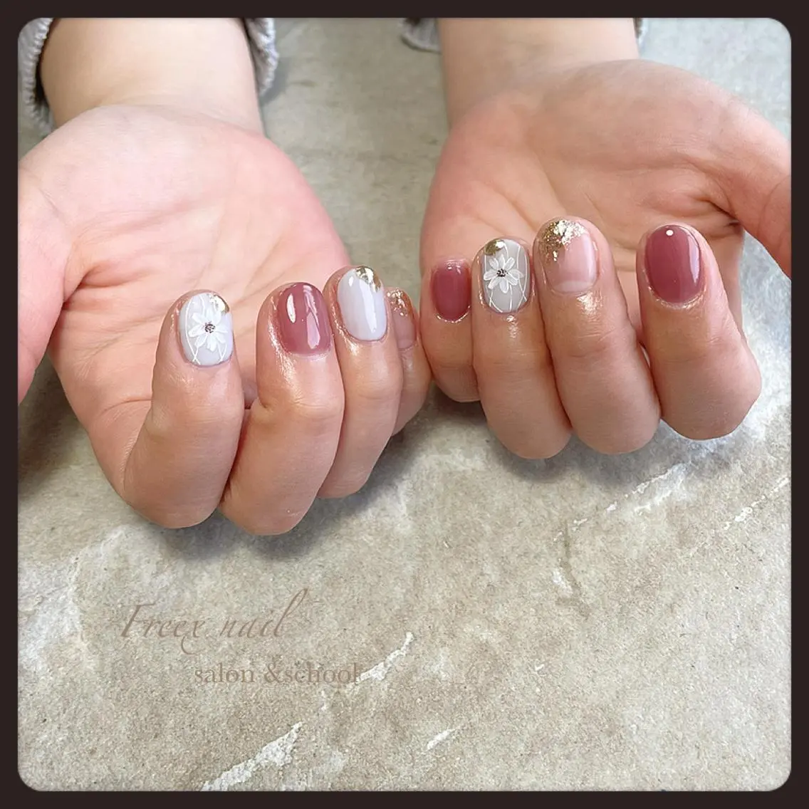 ネイル 春ネイル ハンドネイル ハンドケア freex nail /ニュアンス/個性派のネイルデザイン